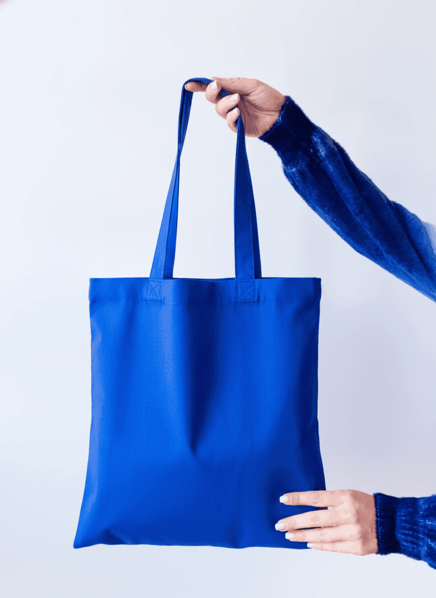 Heavyweight Cotton Tote Bag Electric Blue