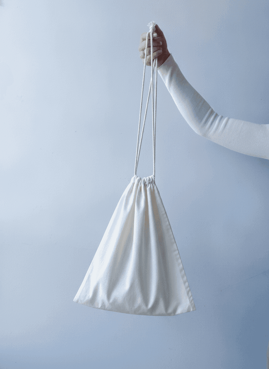 Natural Cotton Drawstring Backpack
