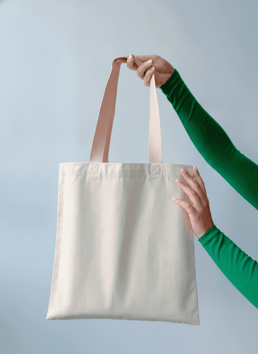 Cotton Twill Tote Bag with Webbing Handles