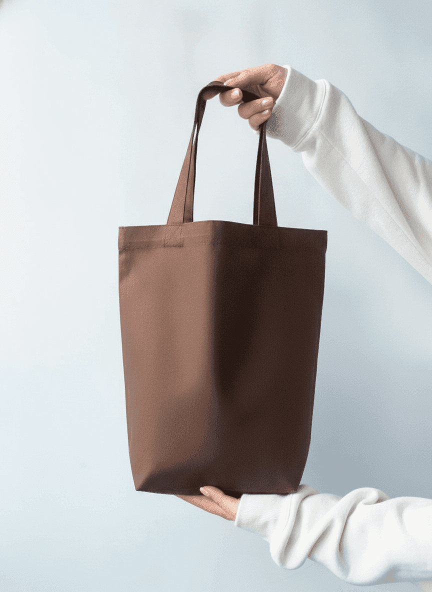 Heavy Cotton Double Bottle Tote Bag