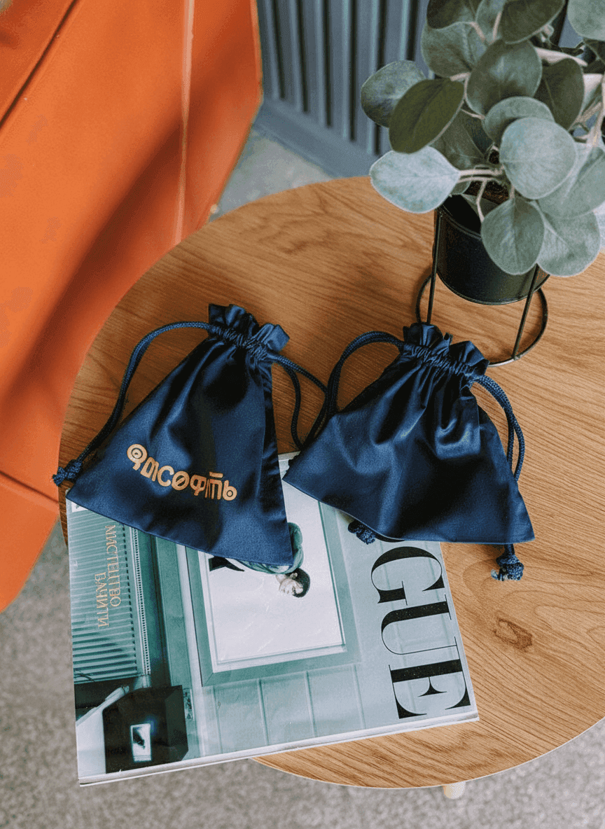 Heavy Twill Cotton Double Drawstring Pouch