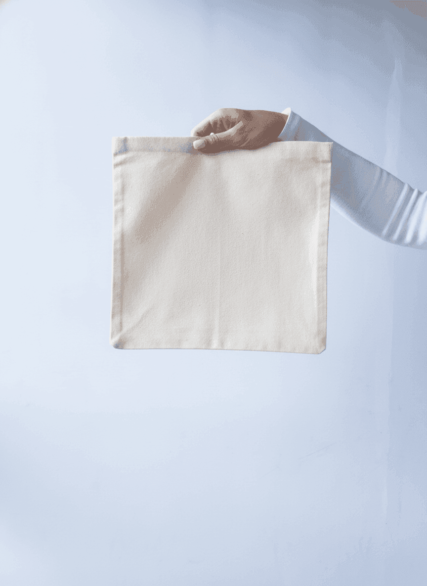 Eco Cotton Envelope with Black Grosgrain Ribbon