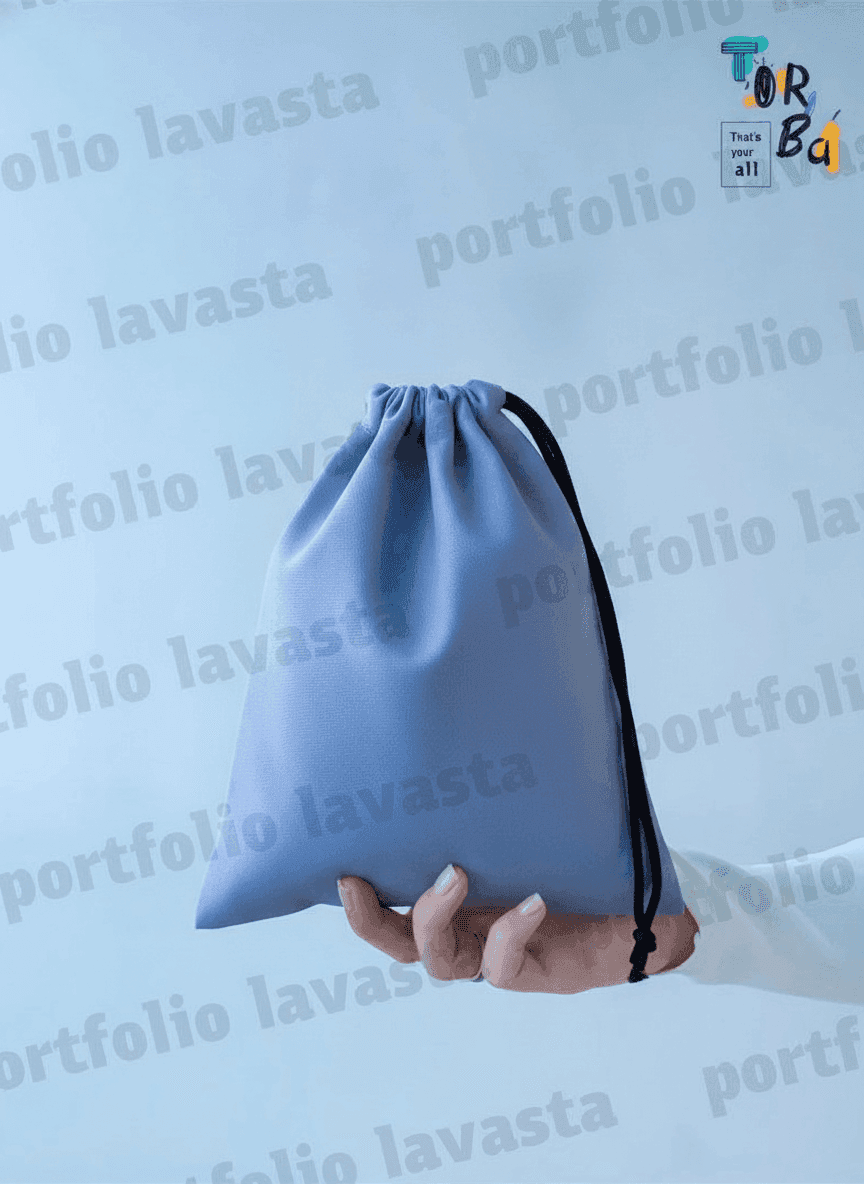 Multicolor Semi-Panama Drawstring Pouches
