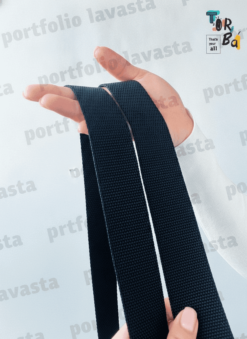 Lavasta Tote Bag with Panels & Sewn-On Handles