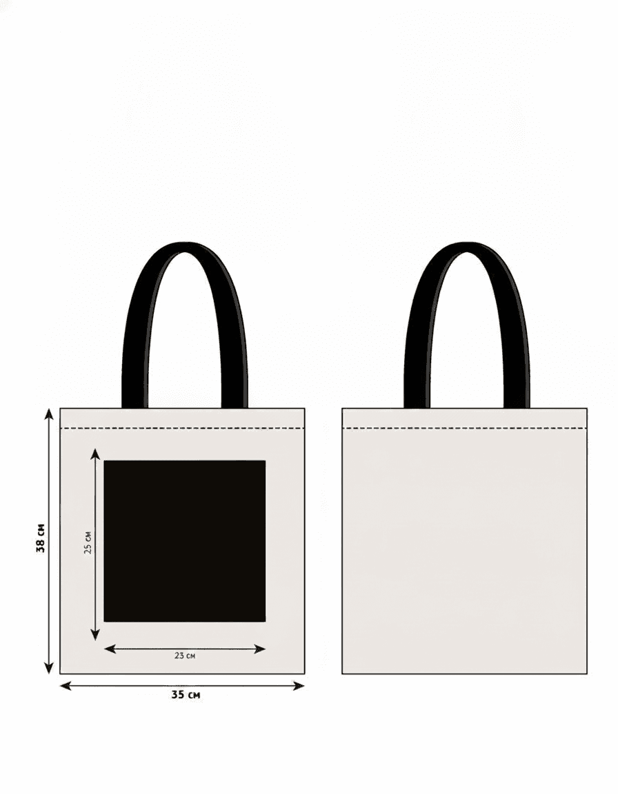 Convertible Tote Light Beige with Black Handles