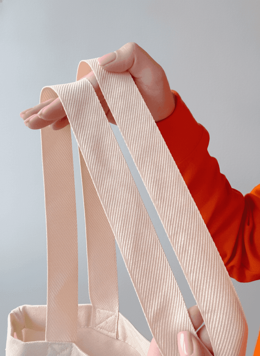 Light-Colored Medium-Weight Tote Bag