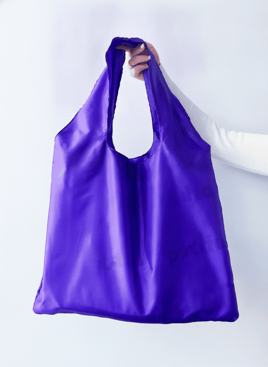 Purple Nylon Reusable Tote