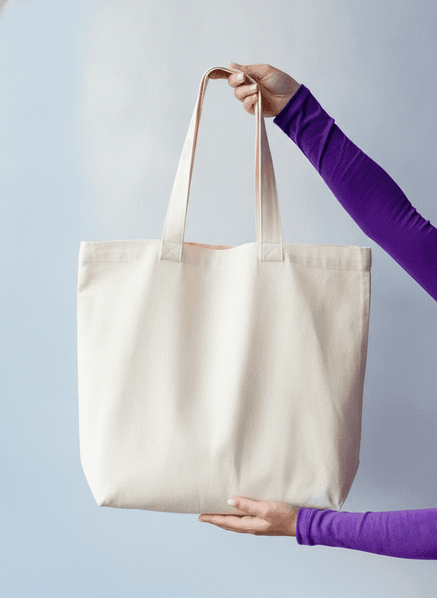 Double-Knit Tote Bag with Inner Dual Pocket