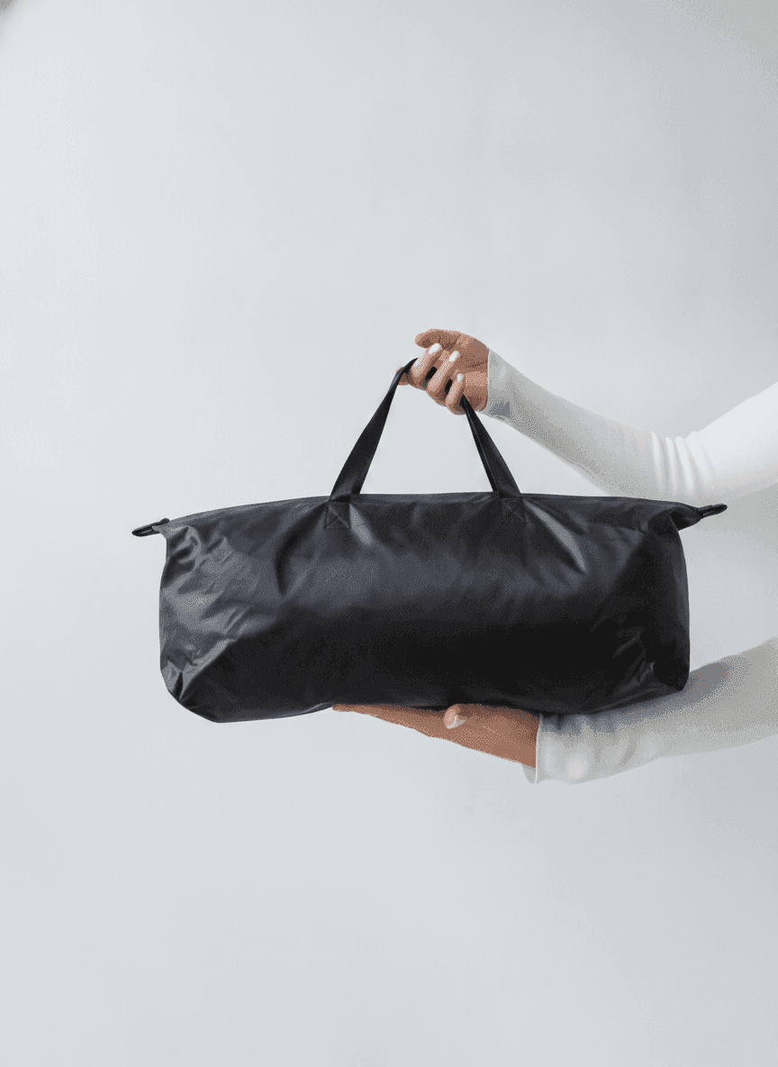 Large Black Expandable Tote Bag