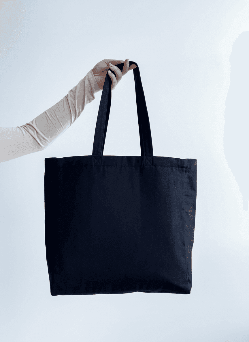 Еко-шкіряний шопер для покупок з нашивними плечовими ручками