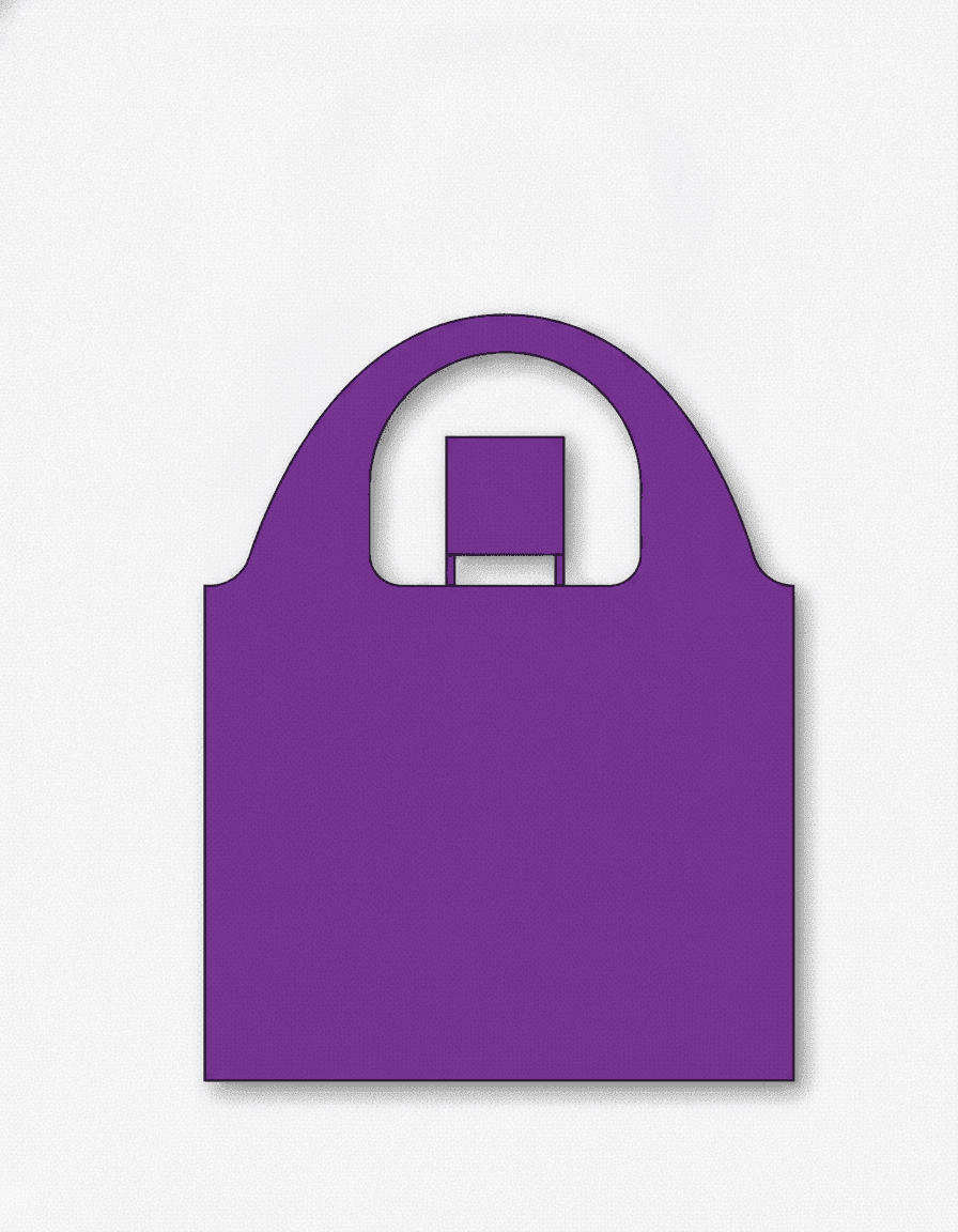 Purple Nylon Reusable Tote