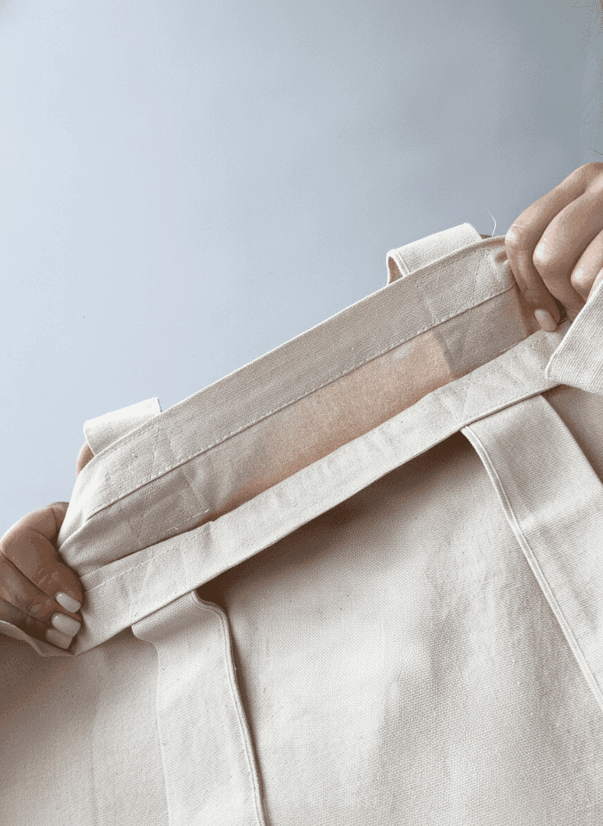 Two-Ply Cotton Eco Tote Bag with Reinforced Bottom