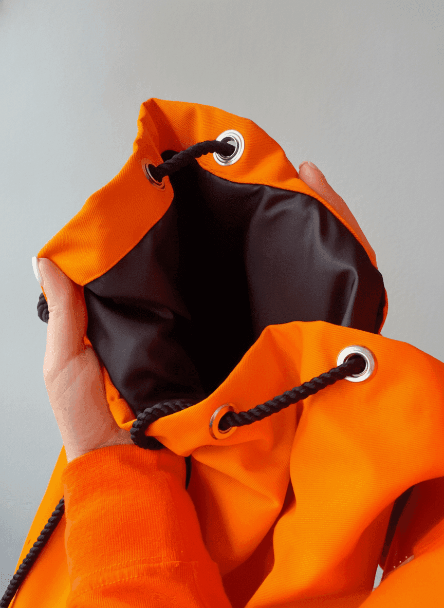 Twill & Reflective Rain Fabric Barrel Backpack