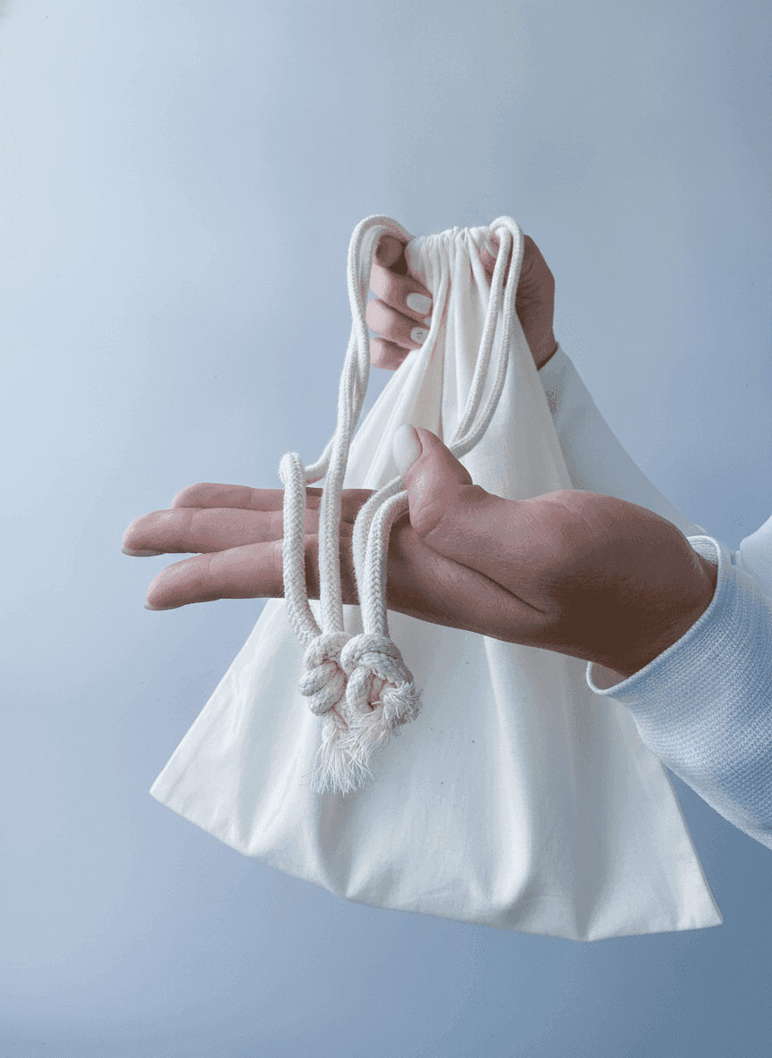Natural Cotton Drawstring Backpack