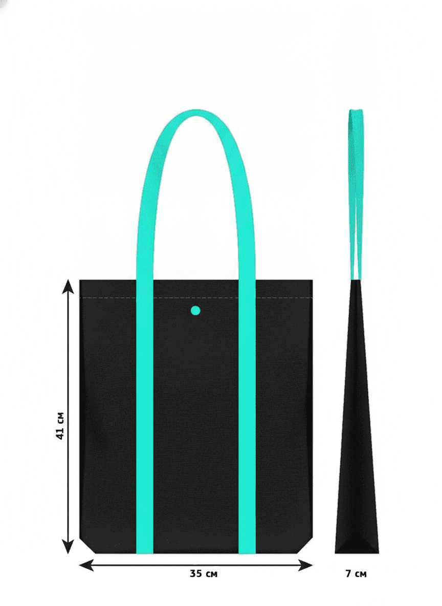 Twill Tote Bag with Snap Closure & Gusset