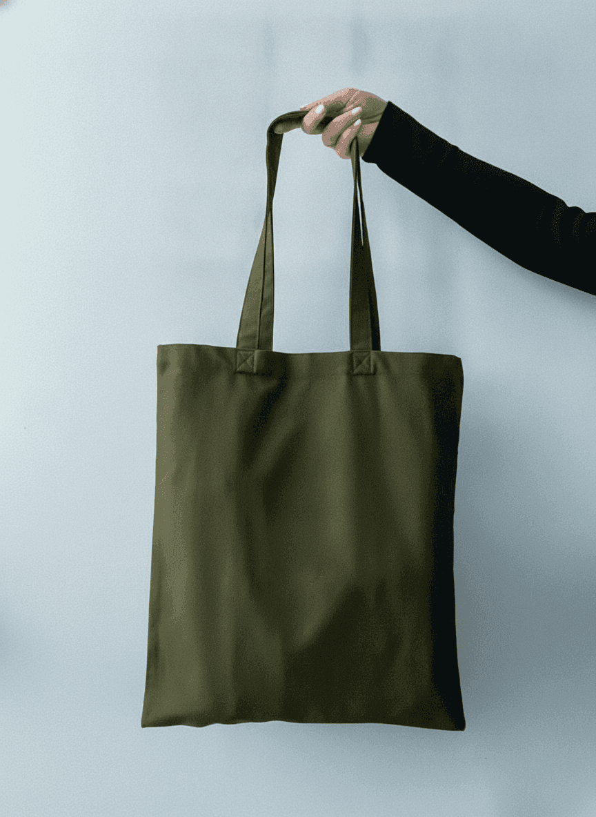 Khaki Heavyweight Cotton Tote Bag