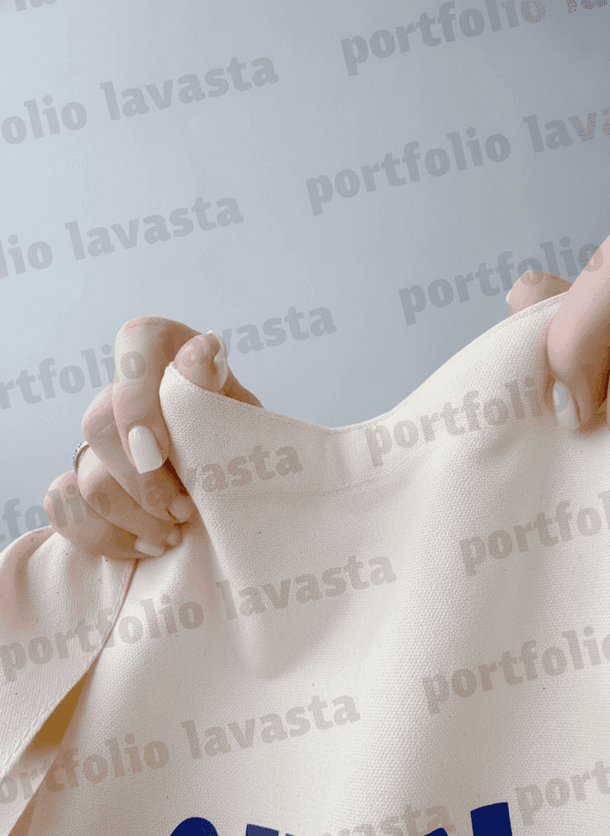 Light Beige Canvas Tote Bag