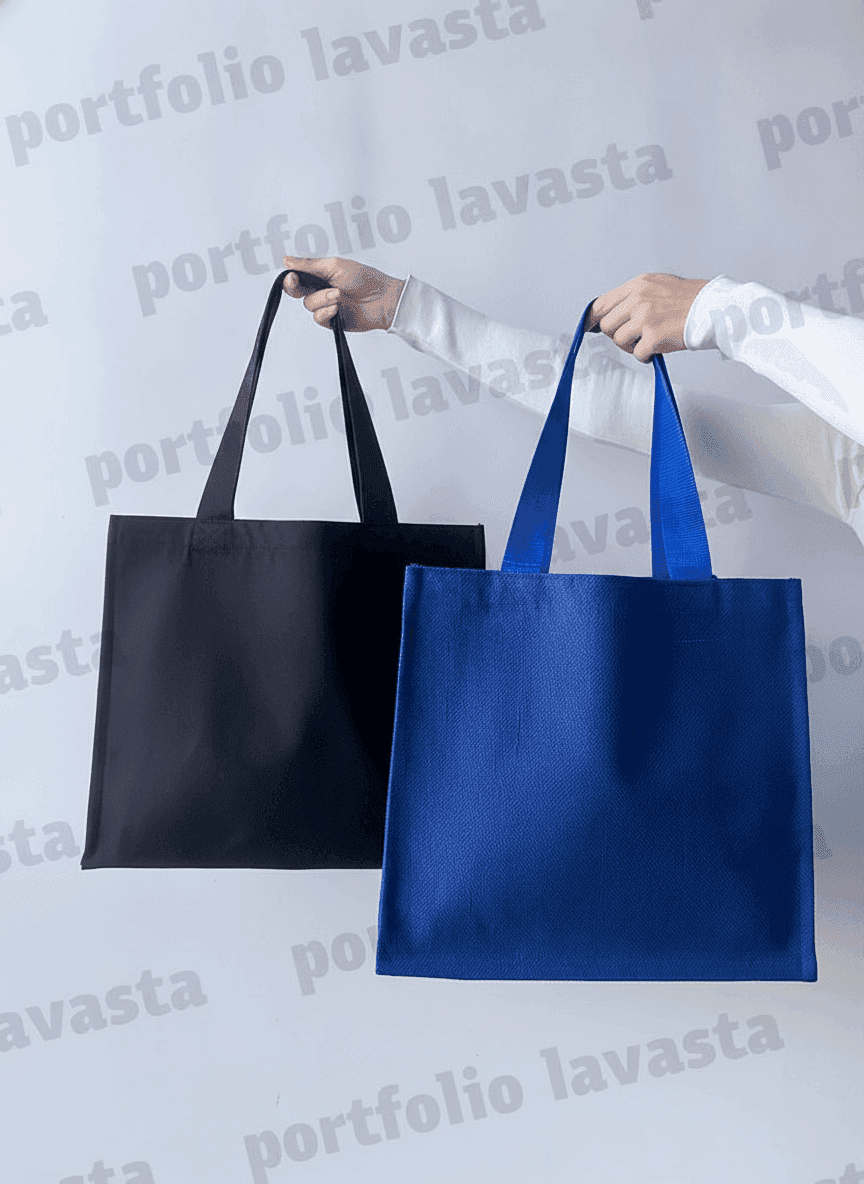 Jute tote bag with handles and long strap