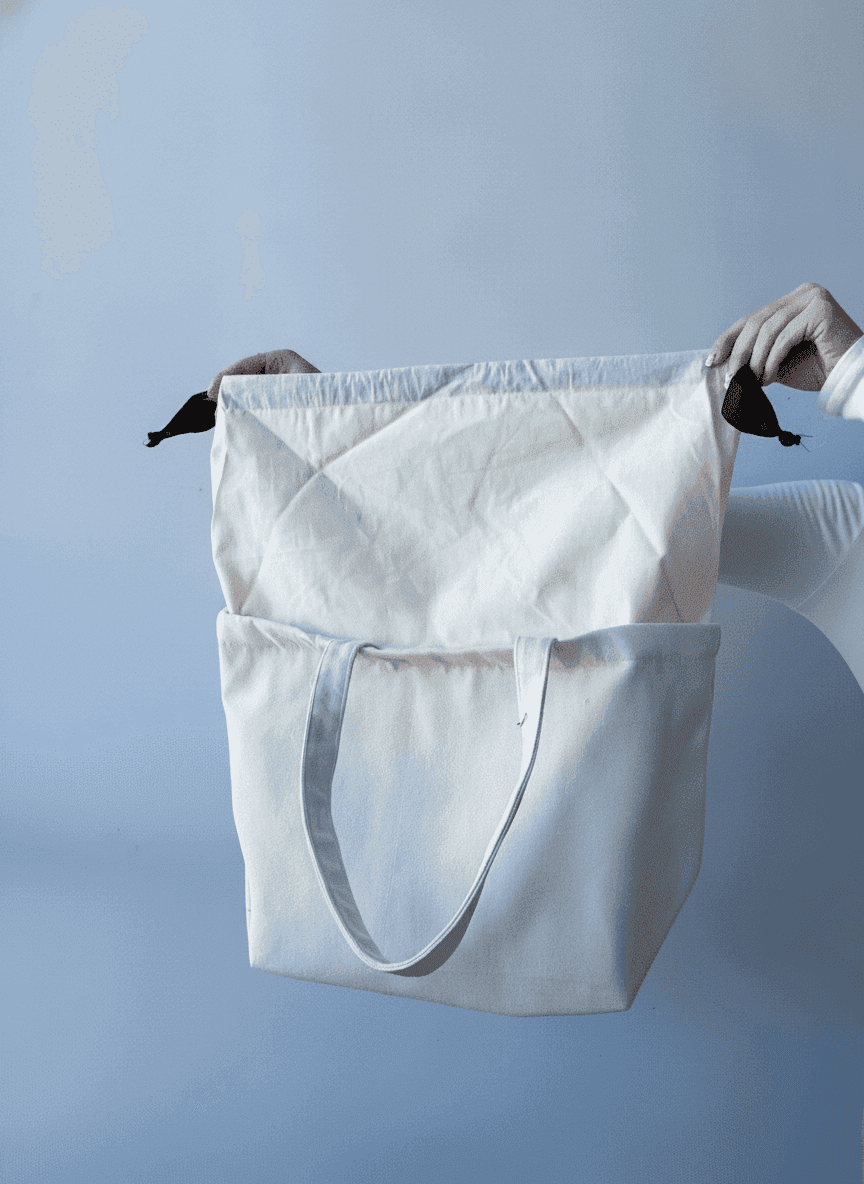 Durable Filter Canvas Tote Bag with Sewn Handles
