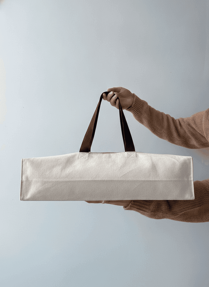 Heavy Cotton Tote Bag, Long Handles