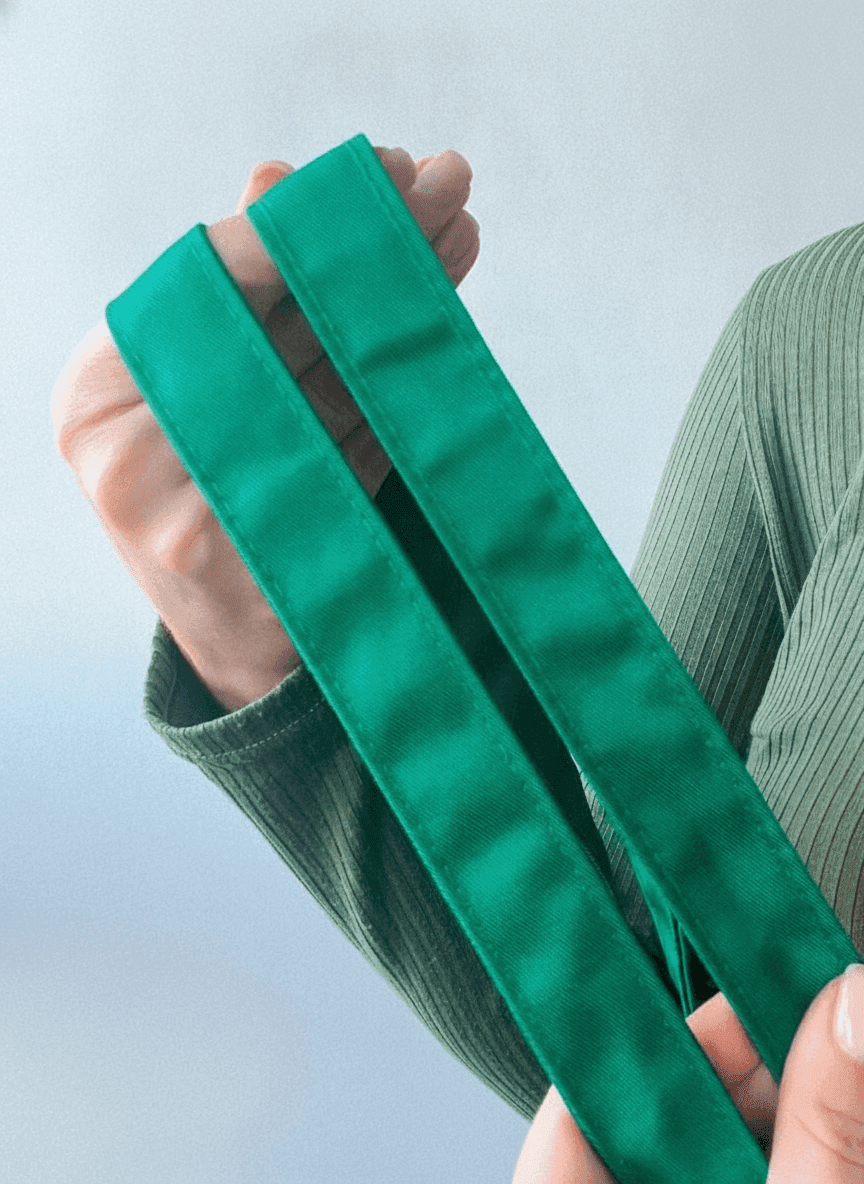 Green twill tote bag