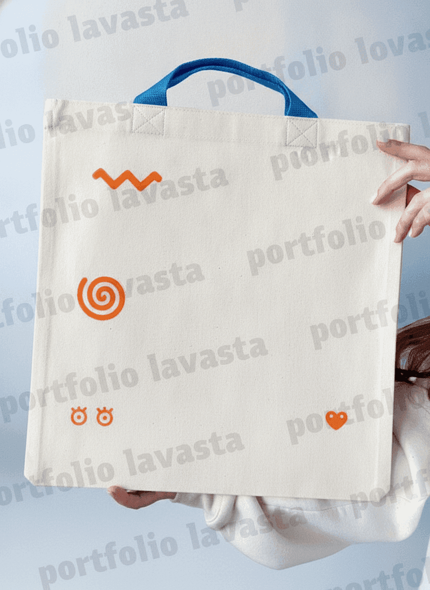 Rigid twill tote with metal frame