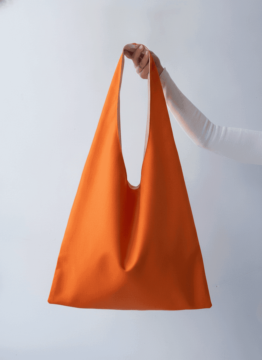 Heavy Cotton Twill Tote Bag with Long Strap