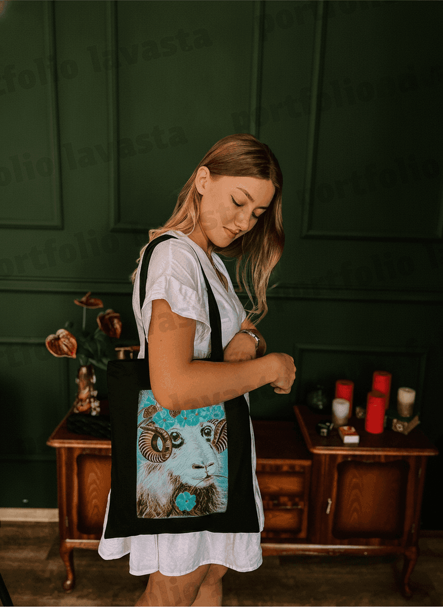Black Twill Tote Bag