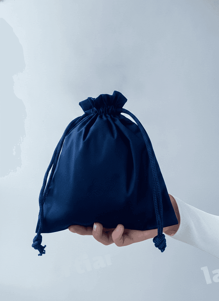 Heavy Twill Cotton Double Drawstring Pouch