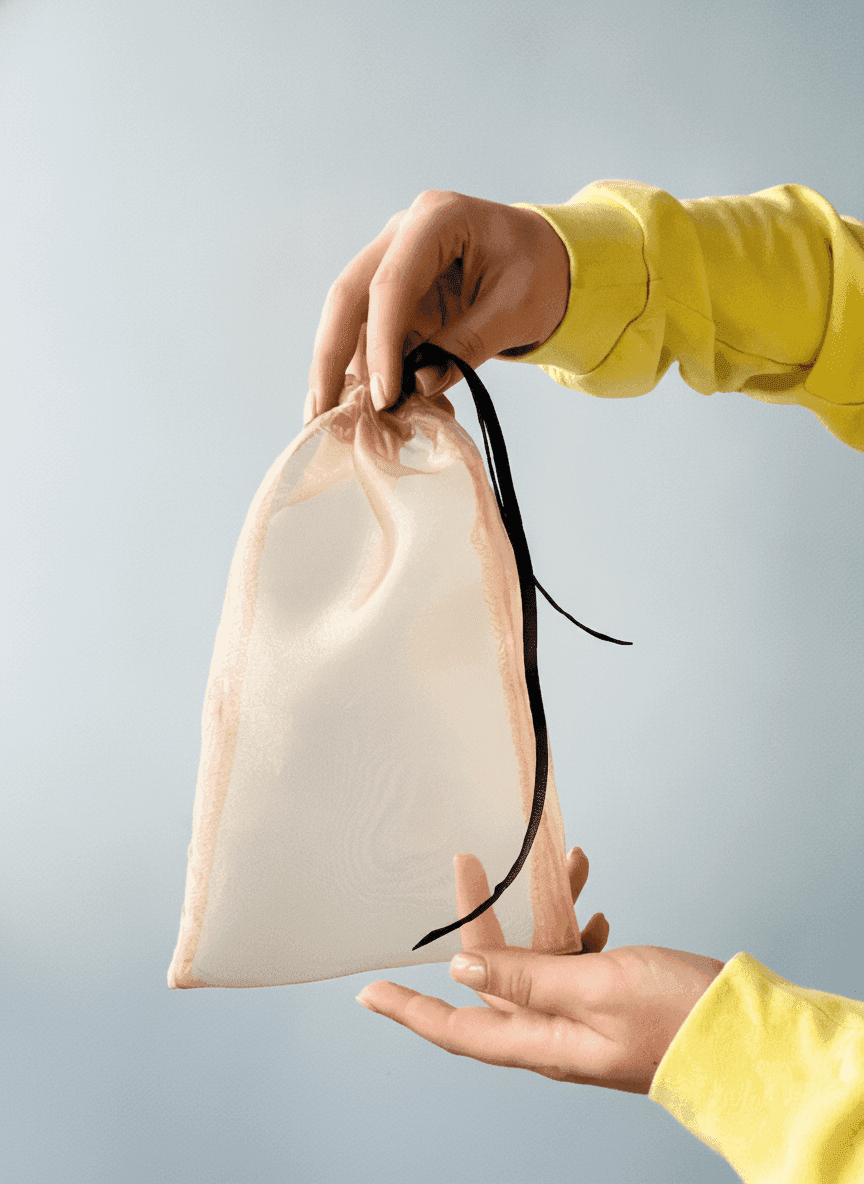 Beige Organza Pouch
