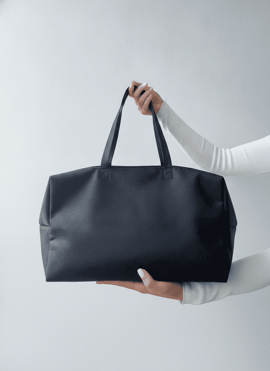 Lightweight Black Spunbond Tote Bag