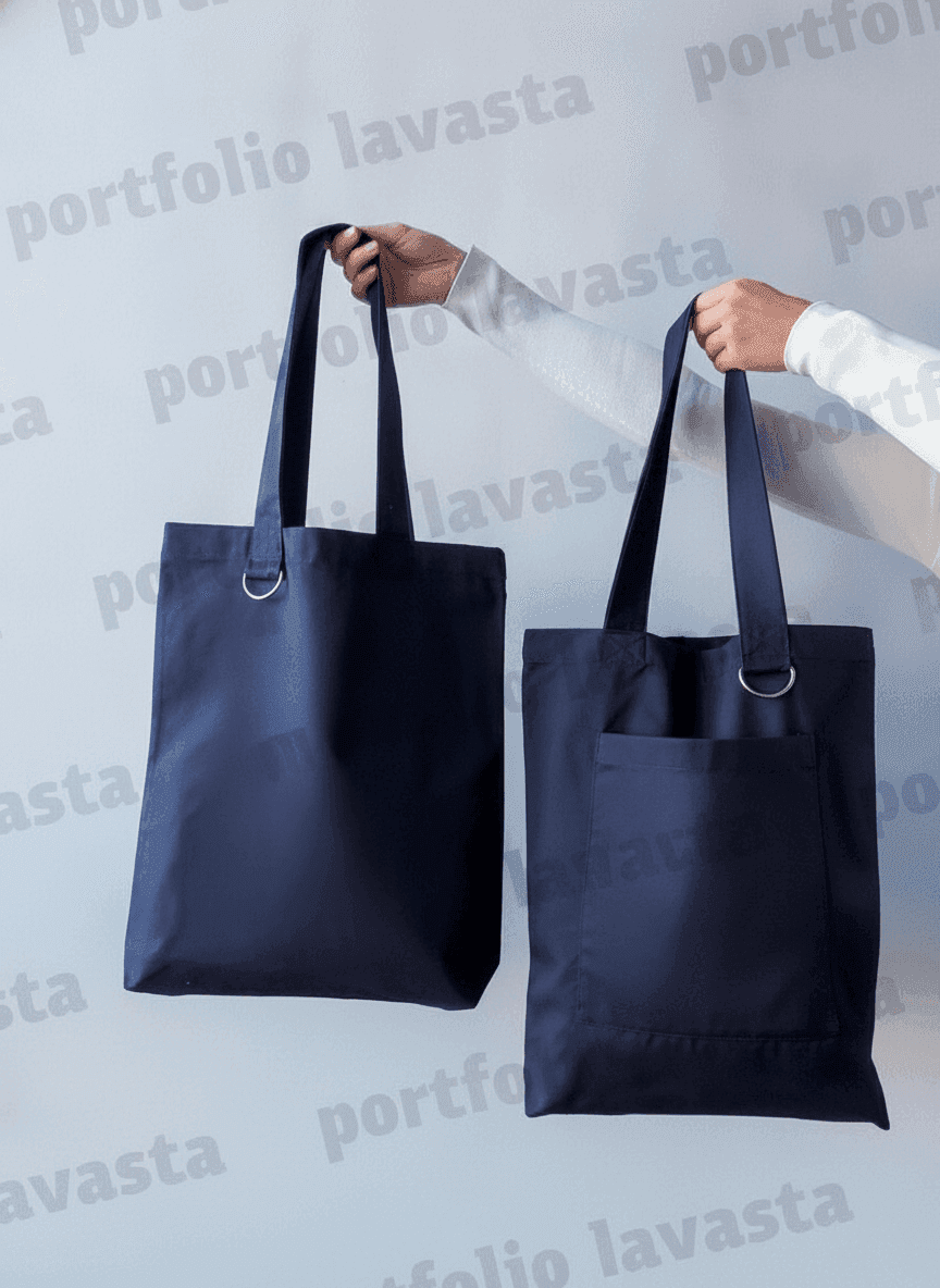 Dark Gray Twill Tote Bag