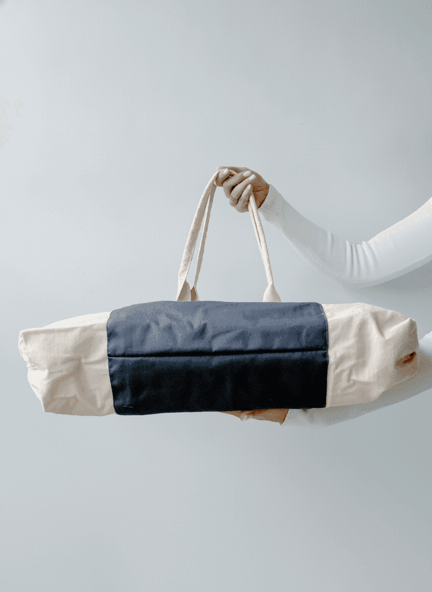 Two-Tone Twill Drawstring Bag