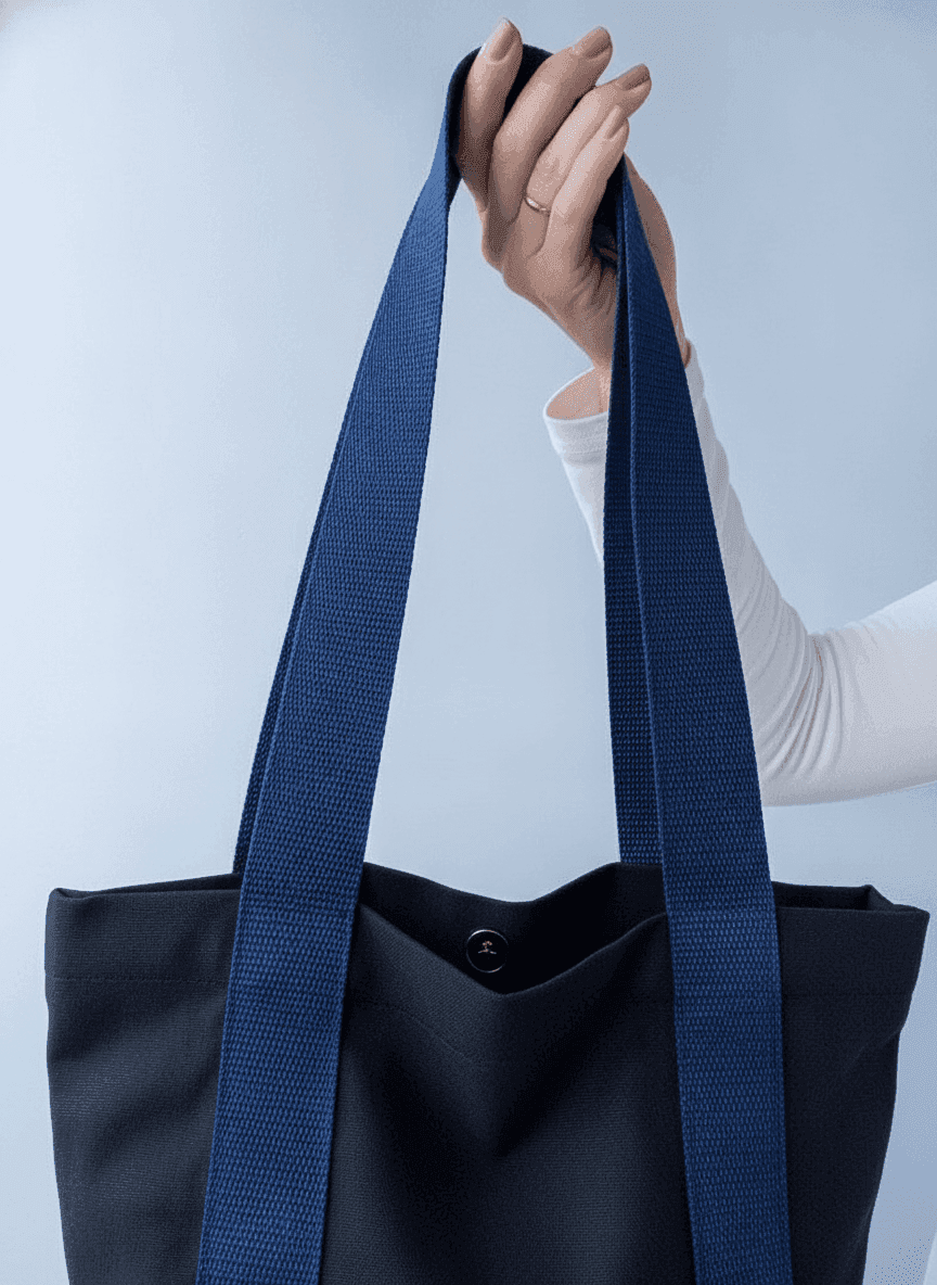 Heavy Cotton Twill Tote Bag, Double Bottom