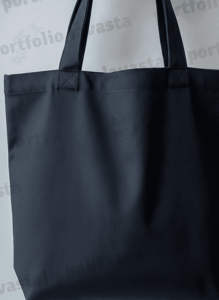 Black Natural Fabric Tote Bag