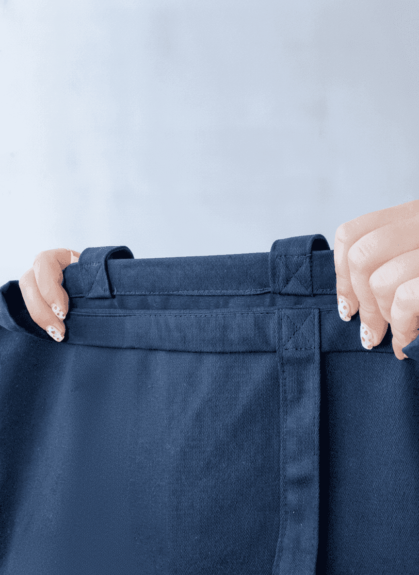 Durable cotton twill tote bag with long handles