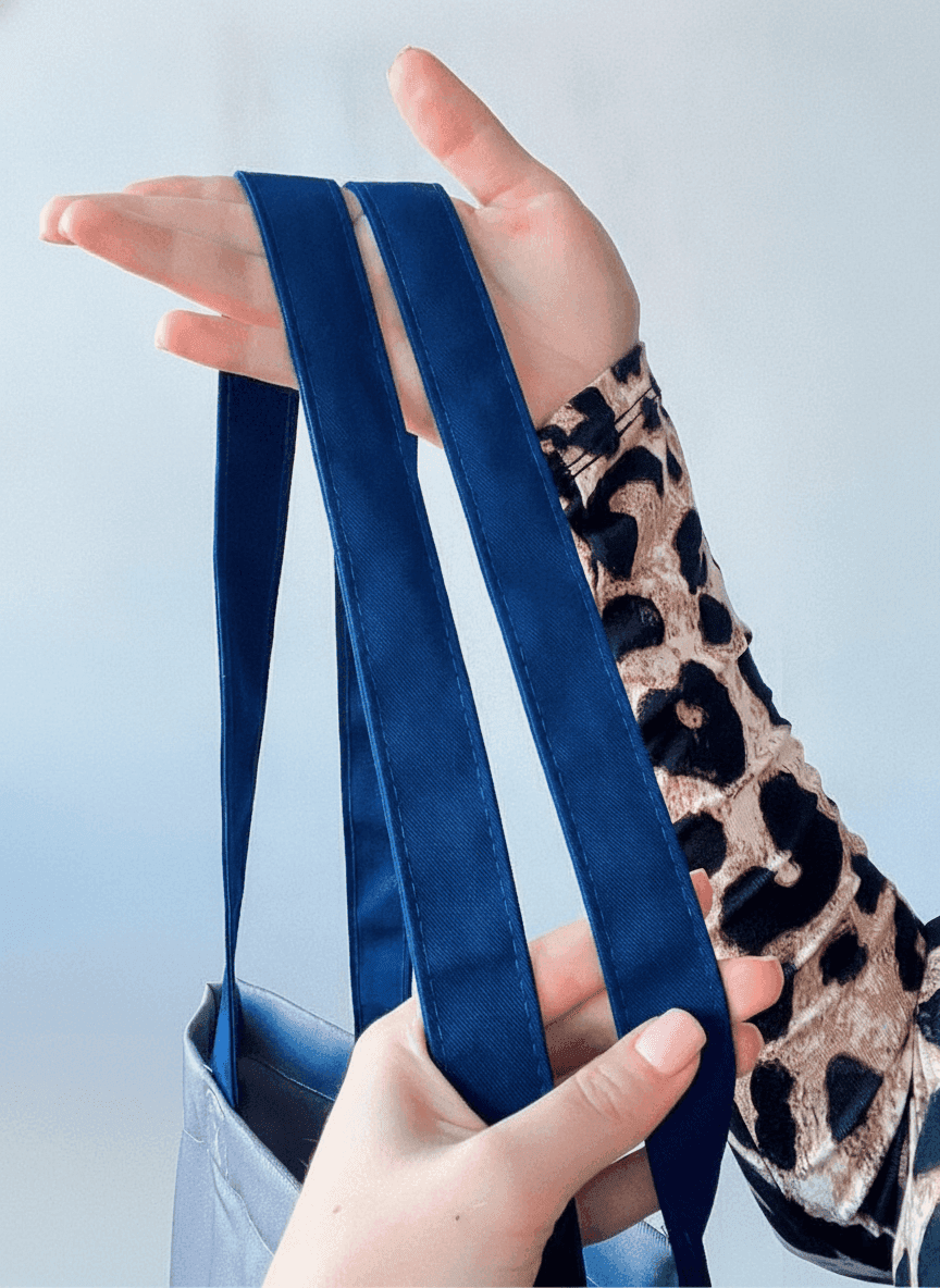 Two-Tone Heavy Cotton Tote with Colored Bottom