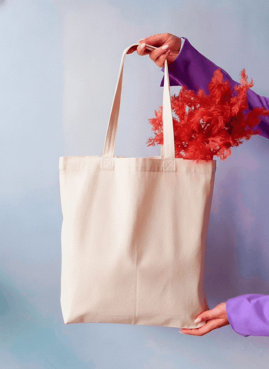 Double-Layer Tote Bag with Bottom
