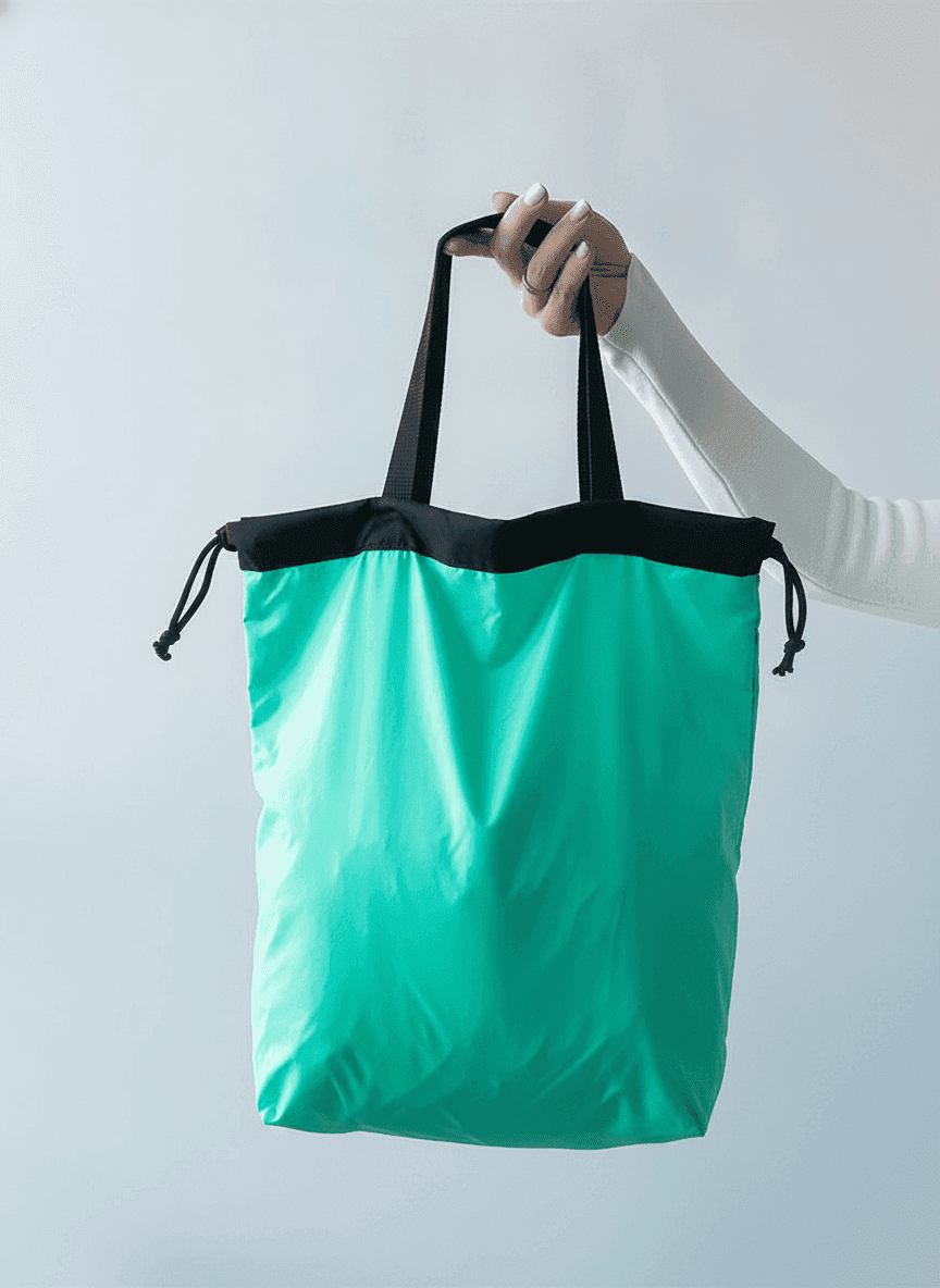 Raincoat Fabric Drawstring Backpack