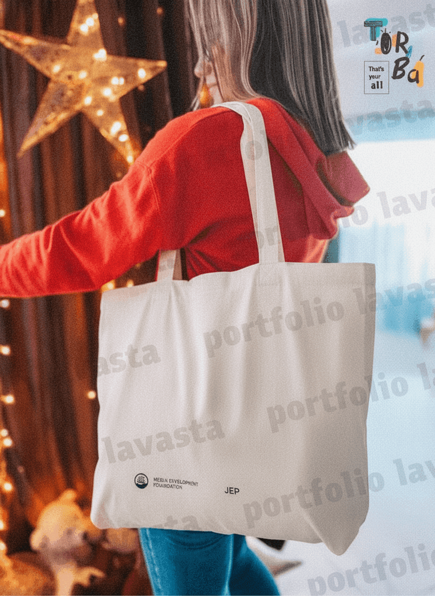 Heavy Cotton Linen-Look Tote Bag