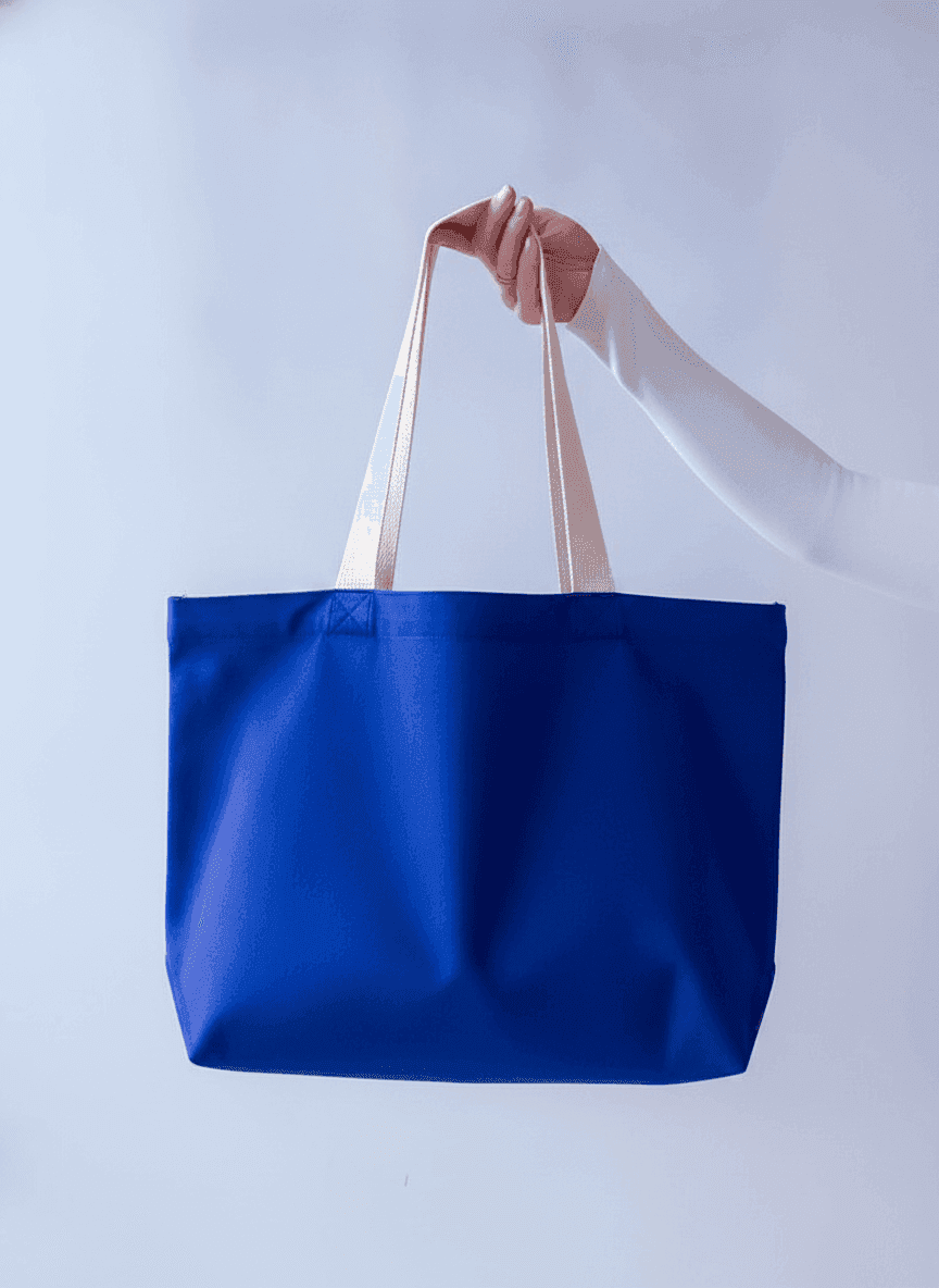Roomy Two-Ply Cotton Tote with Inner Pocket
