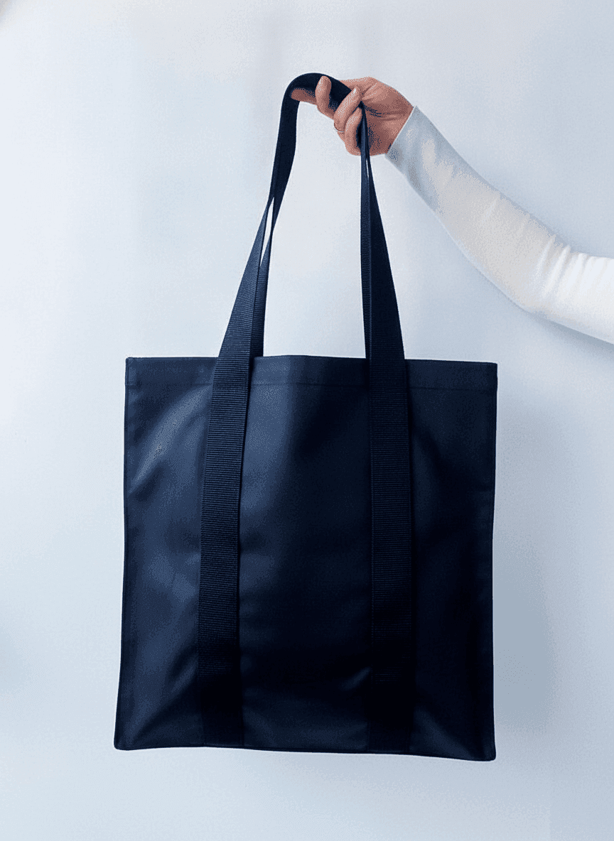 Dark Gray Cotton Tote Bag