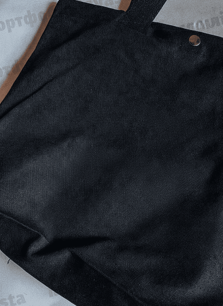 Black Double-Knit Tote with Organizer
