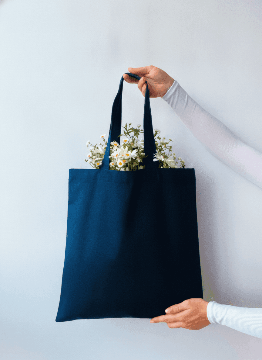 Navy Twill Tote Bag
