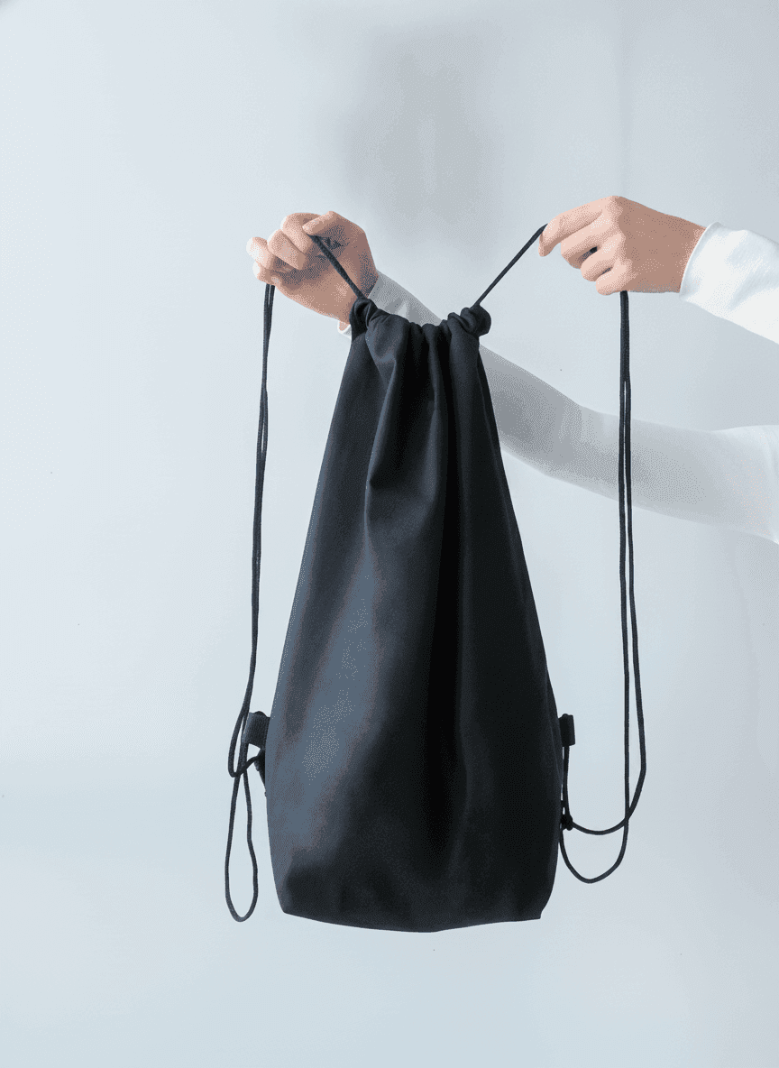 Black Twill Backpack