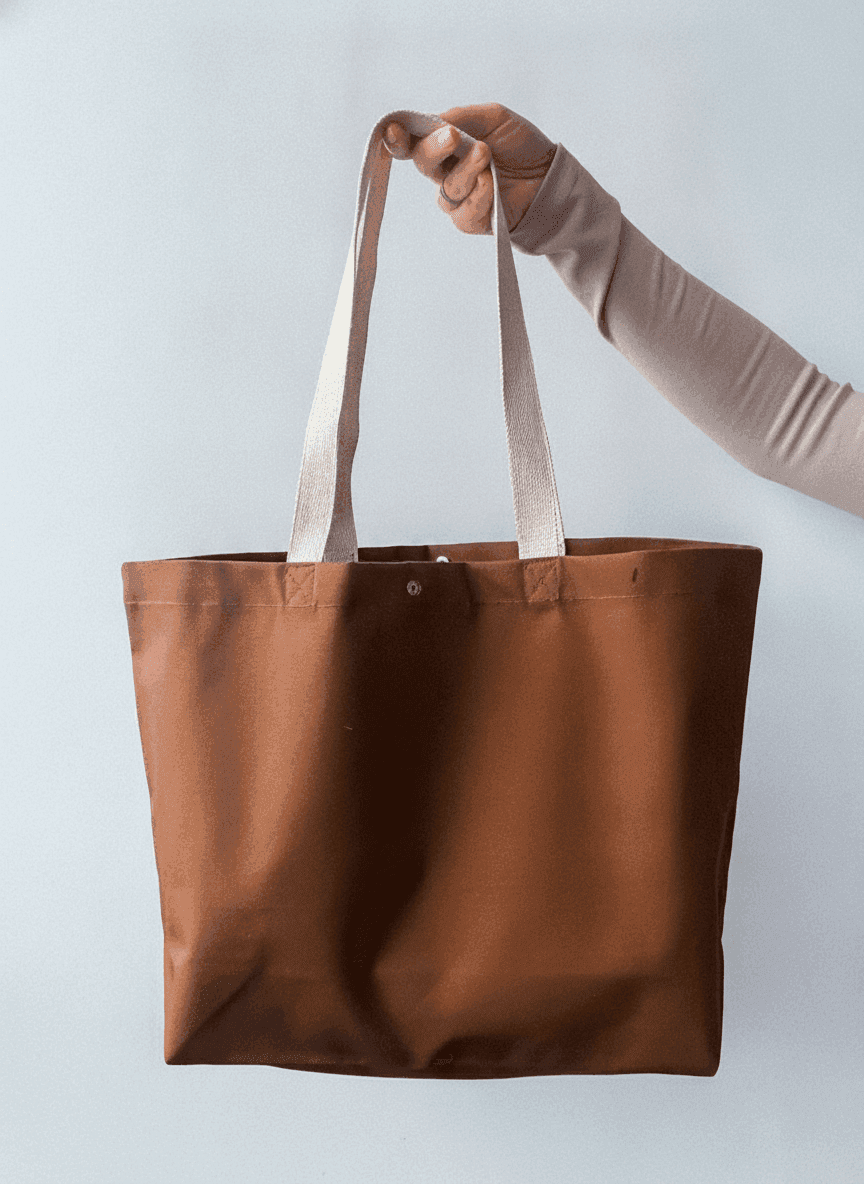 Eco-Friendly Tote Bag with Snap Closure