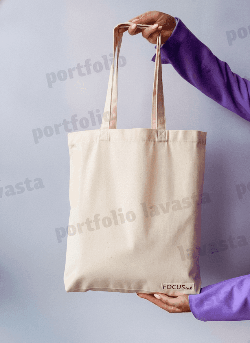 Double-Layer Tote Bag with Bottom