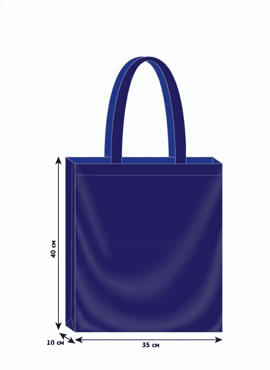 Blue Calico Tote Bag