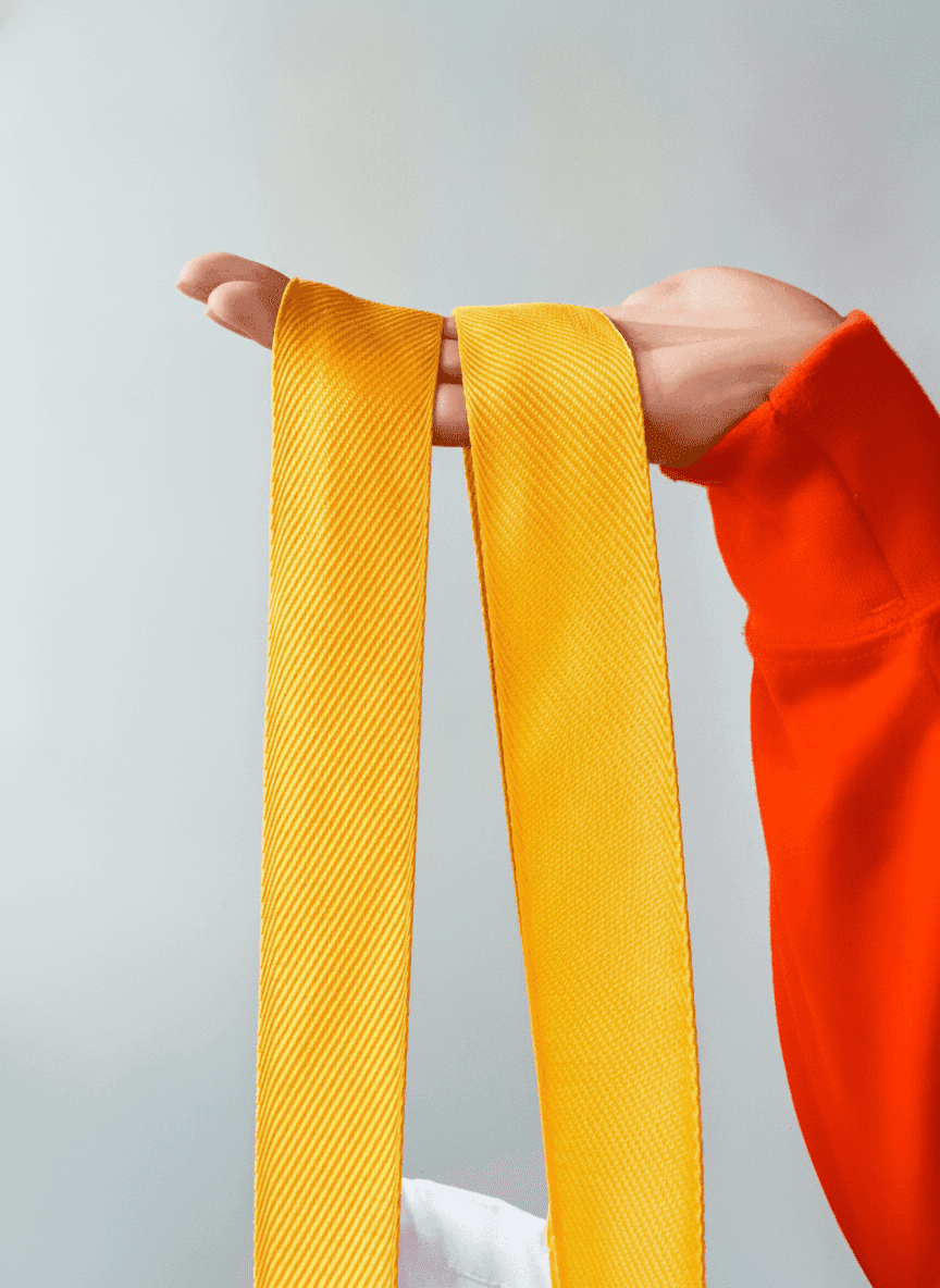 Oversized Tote Bag with Pocket & Yellow Handles