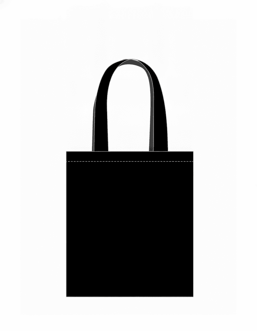 Black Twill Tote Bag